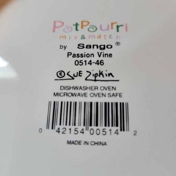 Sango Candy Mountain Salad Plate Sue Zipkin Potpourri Whimsy Boho Vintage - Picture 4 of 7